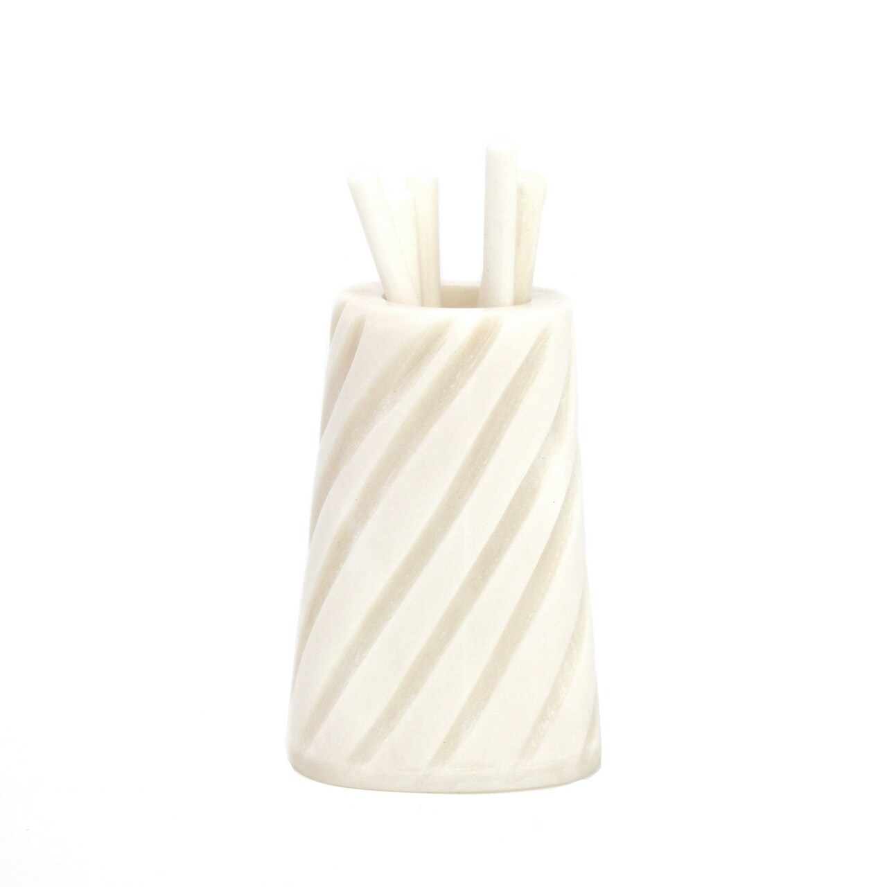 Hand-Carved Natural Bone Cocktail Picks and Storage Jar for Stylish Bar-ware and Entertaining
